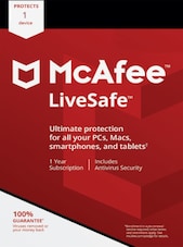McAfee Livesafe - 1 Device 1 Year