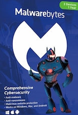 Malwarebytes Anti-Malware - PC, Android, Mac 3 Devices 1 Year