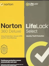 Norton 360 Deluxe + LifeLock Identity Advisor - PC 3 Devices 6 Months