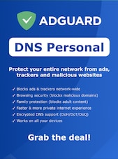 AdGuard DNS Personal - PC, Android, Mac, iOS 20 Devices 1 Year