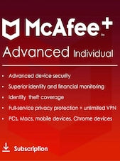 McAfee+ - Advanced PC, Android, IOS 1 Year