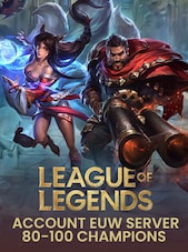 League of Legends Account EUW server 80-100 Champions PC