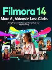 Wondershare Filmora 14 Video Editor (1 Device for each OS) - PC, Android, Mac, iOS 5 Devices 1 Year