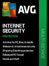 AVG Internet Security - PC, Android, Mac, iOS 10 Devices 5 Years