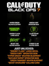 Call of Duty: Black Ops 7 Exclusive Monster Energy Full Set Pack PC, PS5, PS4, Xbox Series X/S, Xbox One