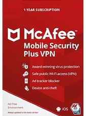McAfee Mobile Security Plus VPN 1 Device 1 Year