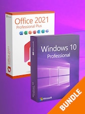 Microsoft Windows 10 Professional & Microsoft Office 2021 Professional Plus Bundle - PC