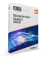 Bitdefender Total Security Family Pack 2023 - PC, Mac 15 Devices 1 Year