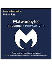 Malwarebytes + Privacy VPN - PC 2 Devices 1 Year